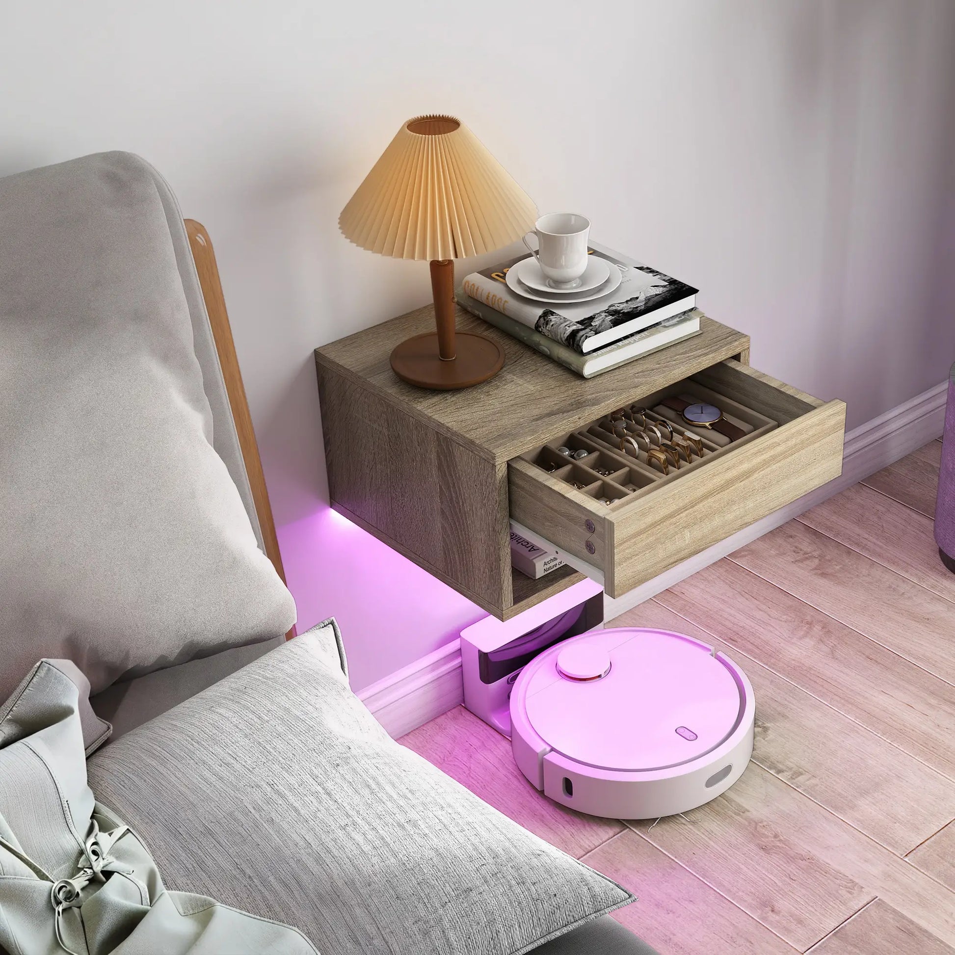 JUEGO DE MESITAS AURA LED FLOAT NATURAL image 7