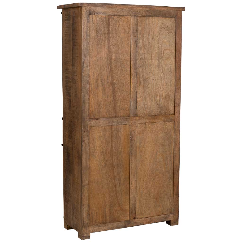 ARMARIO ÓXIDO ARTESANAL DE MADERA MACIZA CON 5 CAJONES Y 2 PUERTAS image 6