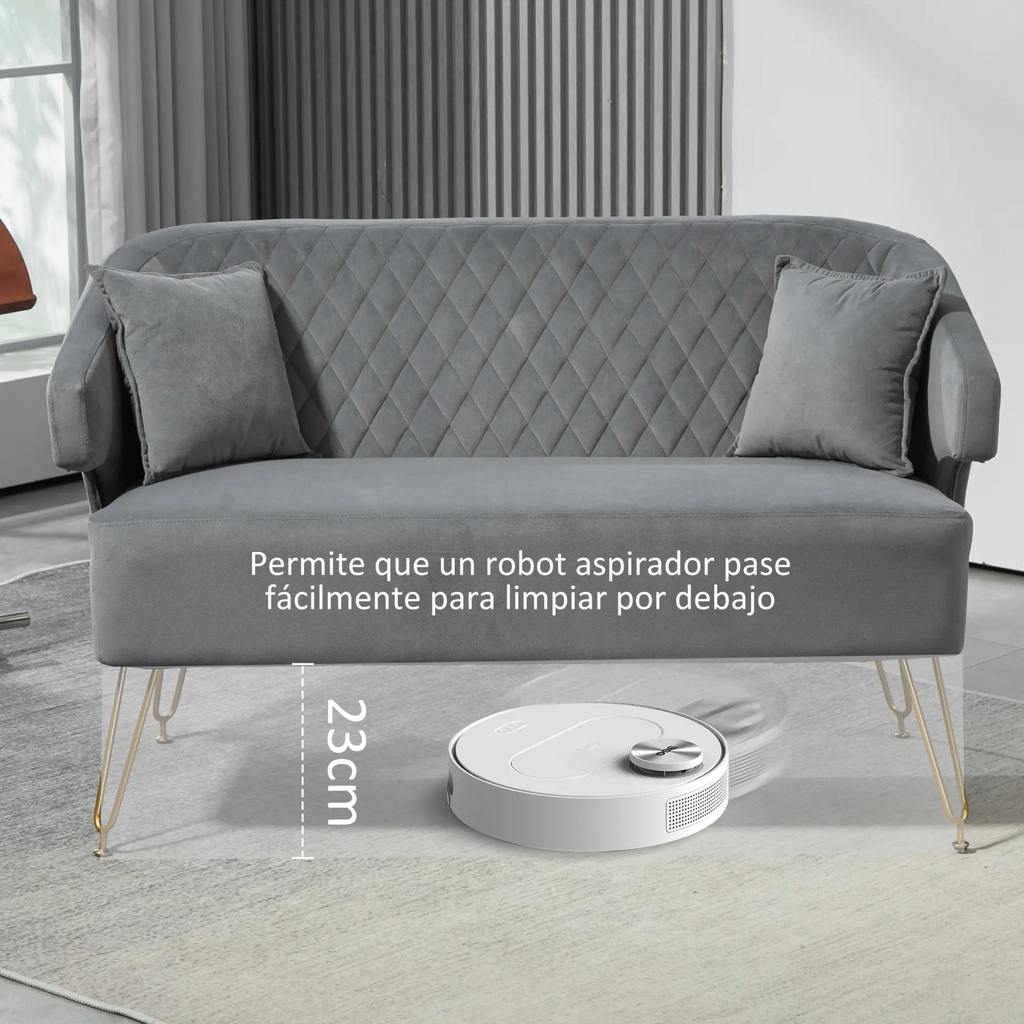 SOFÁ 2 PLAZAS MODELO ÉLITE VELVET image 5