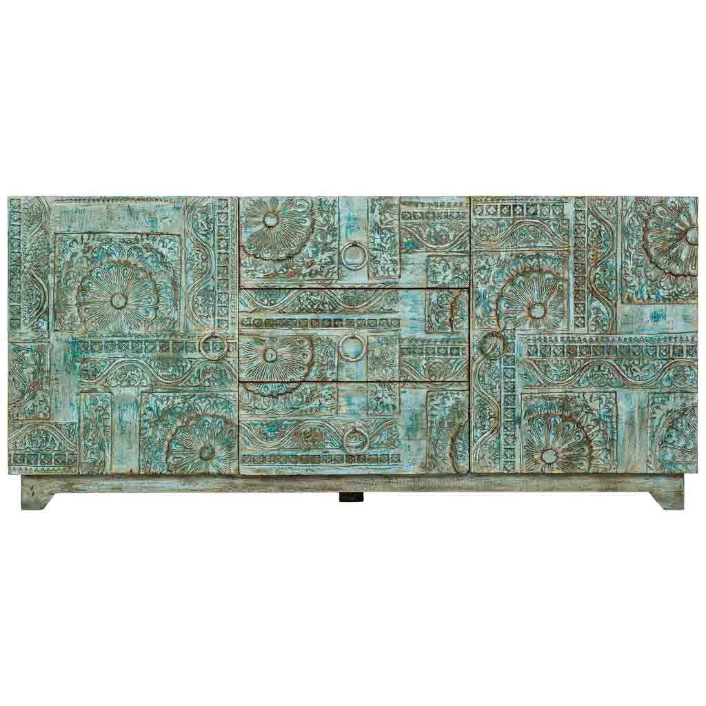 APARADOR DALIAN AQUA GREEN VINTAGE ARTESANAL image 6