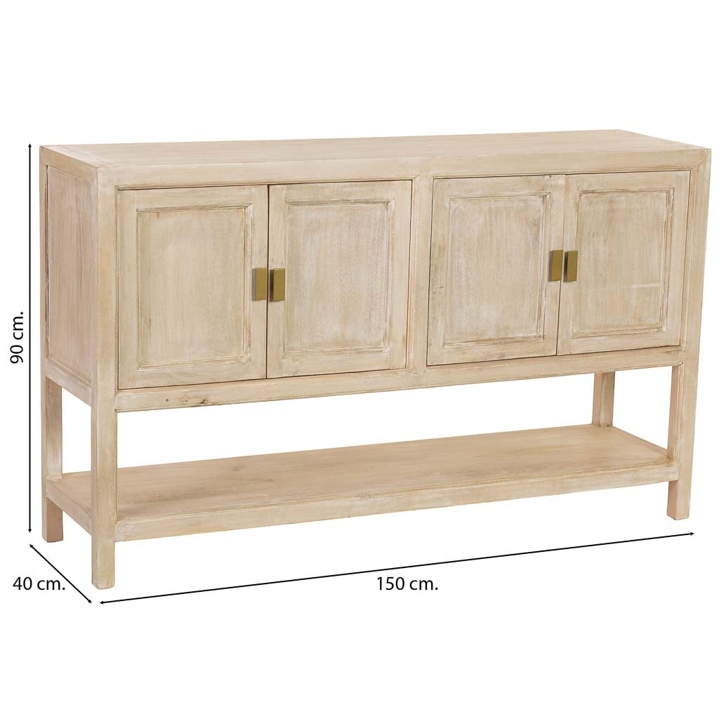 RECIBIDOR ALMA DE MADERA BLANCA 4 PUERTAS image 2