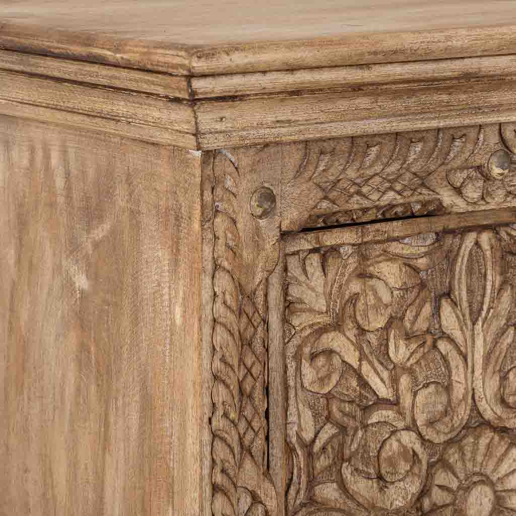 ARMARIO DALIAN BEIGE COMPACT ARTESANAL DE MADERA MACIZA image 5