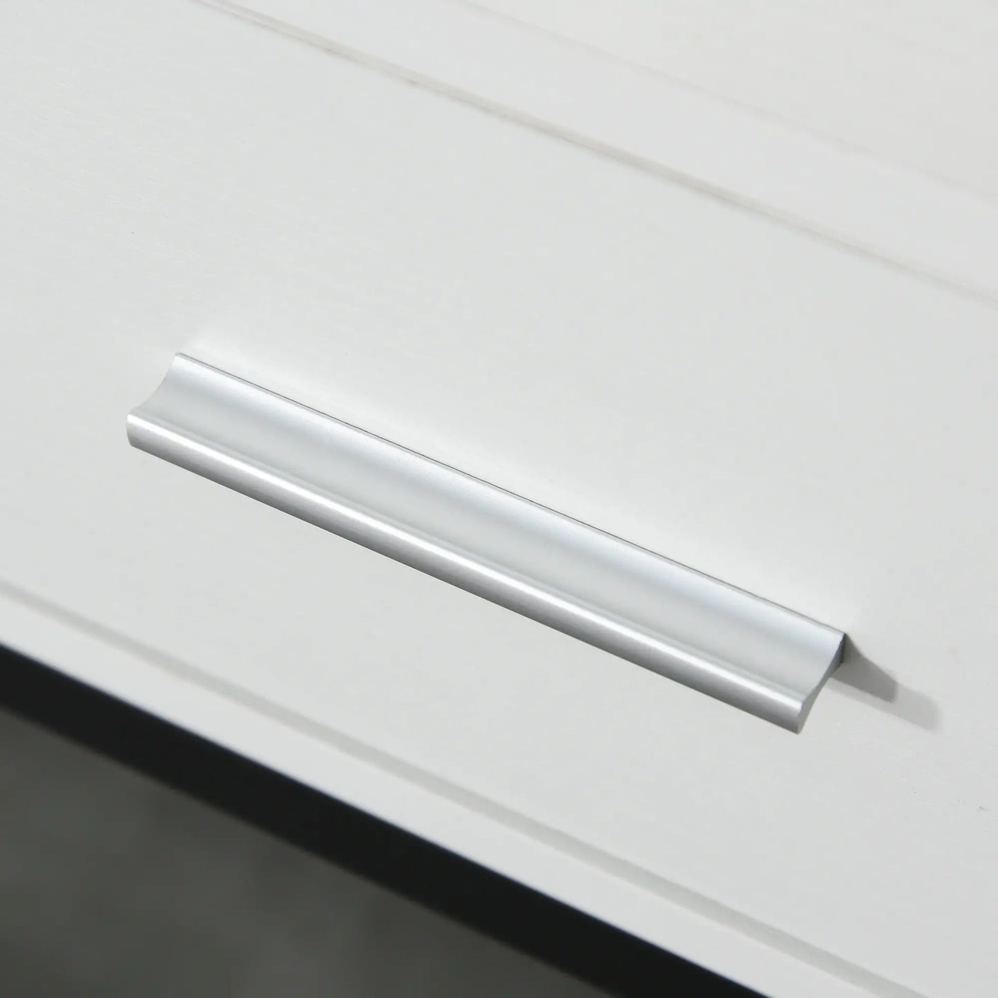 CONSOLA MODERNA BLANCO & NEGRO “MINIMAL CROSS DOUBLE DRAWER” image 3