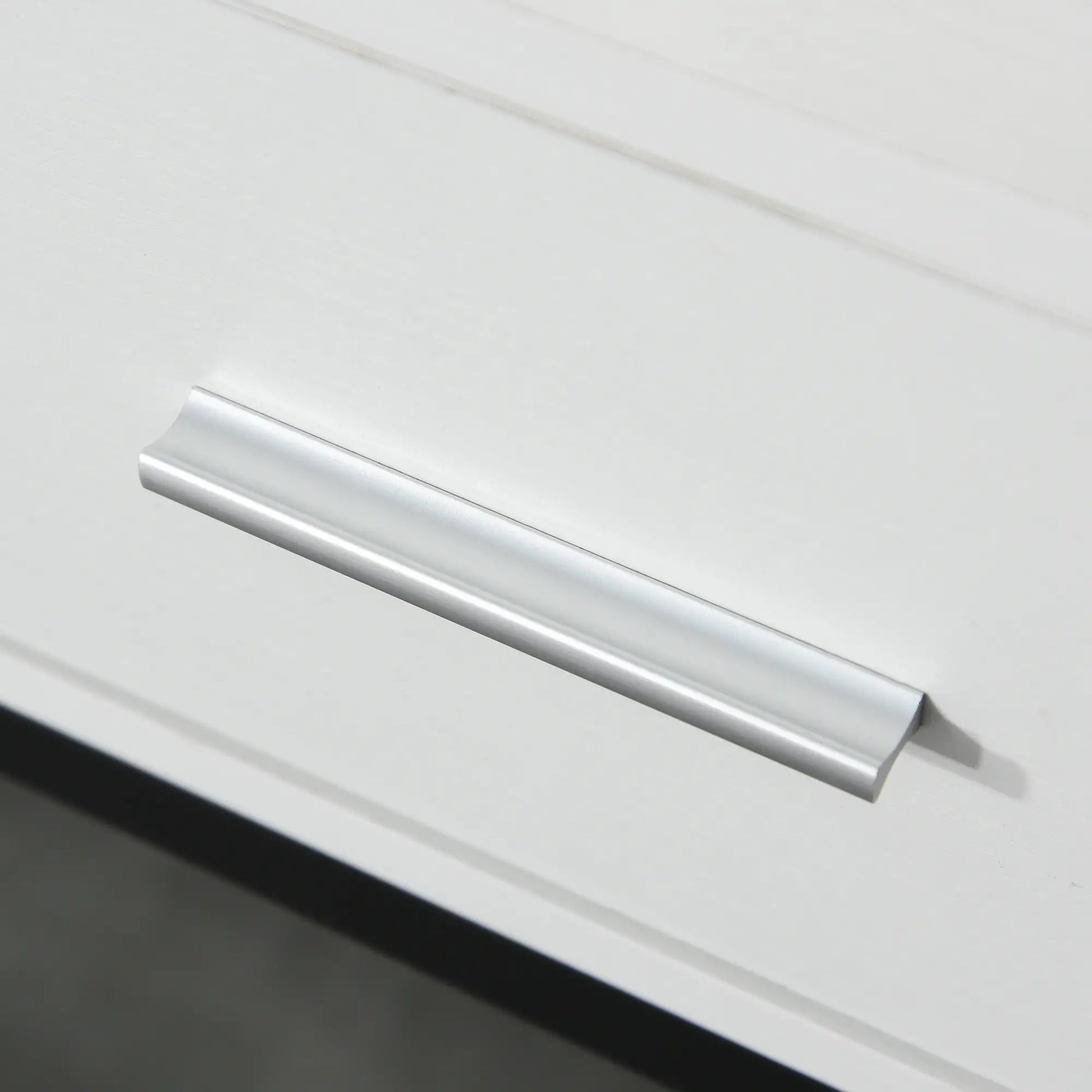 CONSOLA MODERNA BLANCO & NEGRO “MINIMAL CROSS DOUBLE DRAWER” image 3