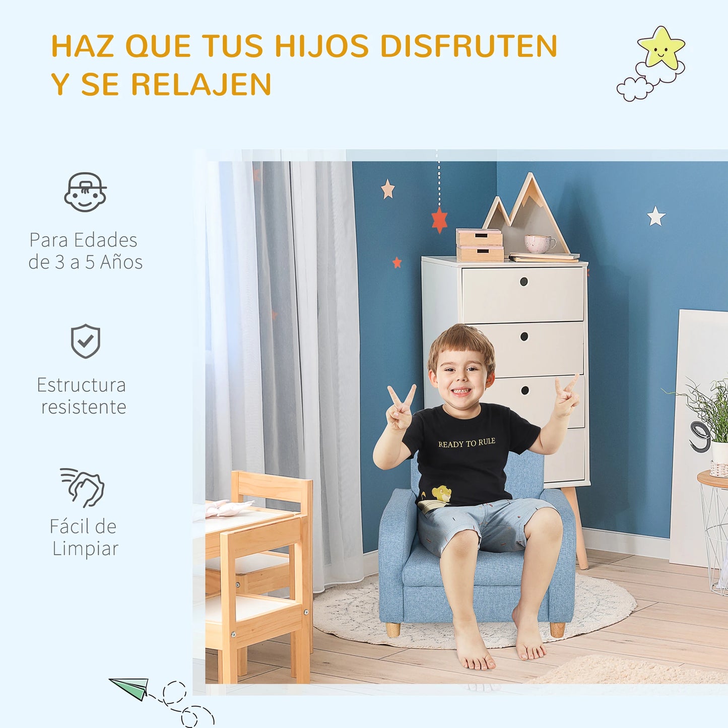 SILLÓN INFANTIL CIELO KIDS – MINI SOFÁ PARA NIÑOS image 6