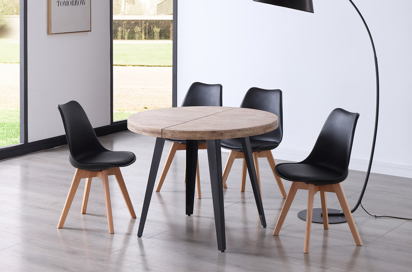 MESA DE COMEDOR REDONDA EXTENSIBLE BERG 120 image 0