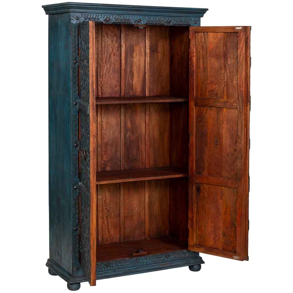ARMARIO DALIAN BLUE ARTESANAL DE MADERA MACIZA image 1