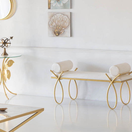 BANQUETA DORADA BLANCHE SANTIAGO image 0