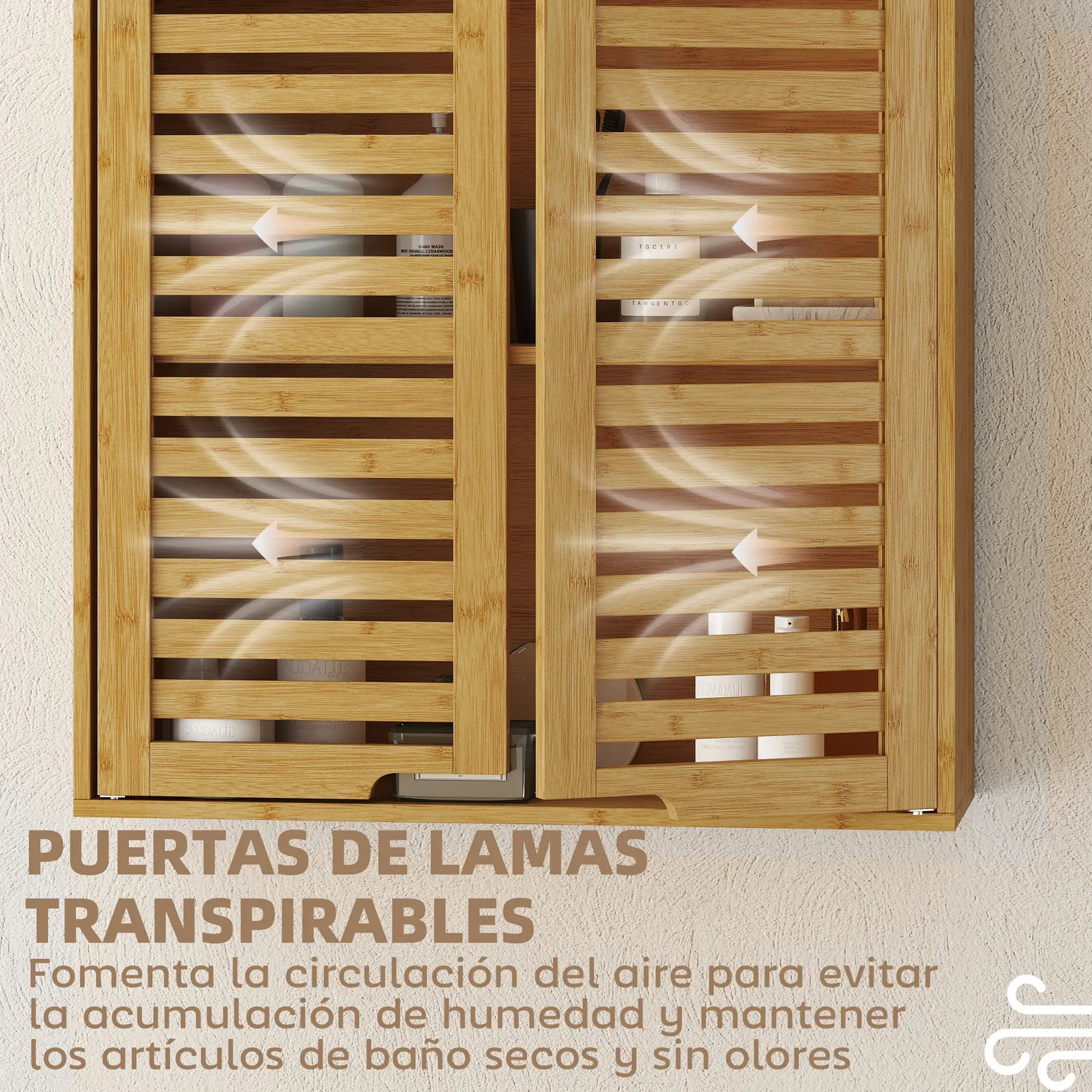 ARMARIO DE BAÑO DE PARED KALEN BAMBOO 60 image 8