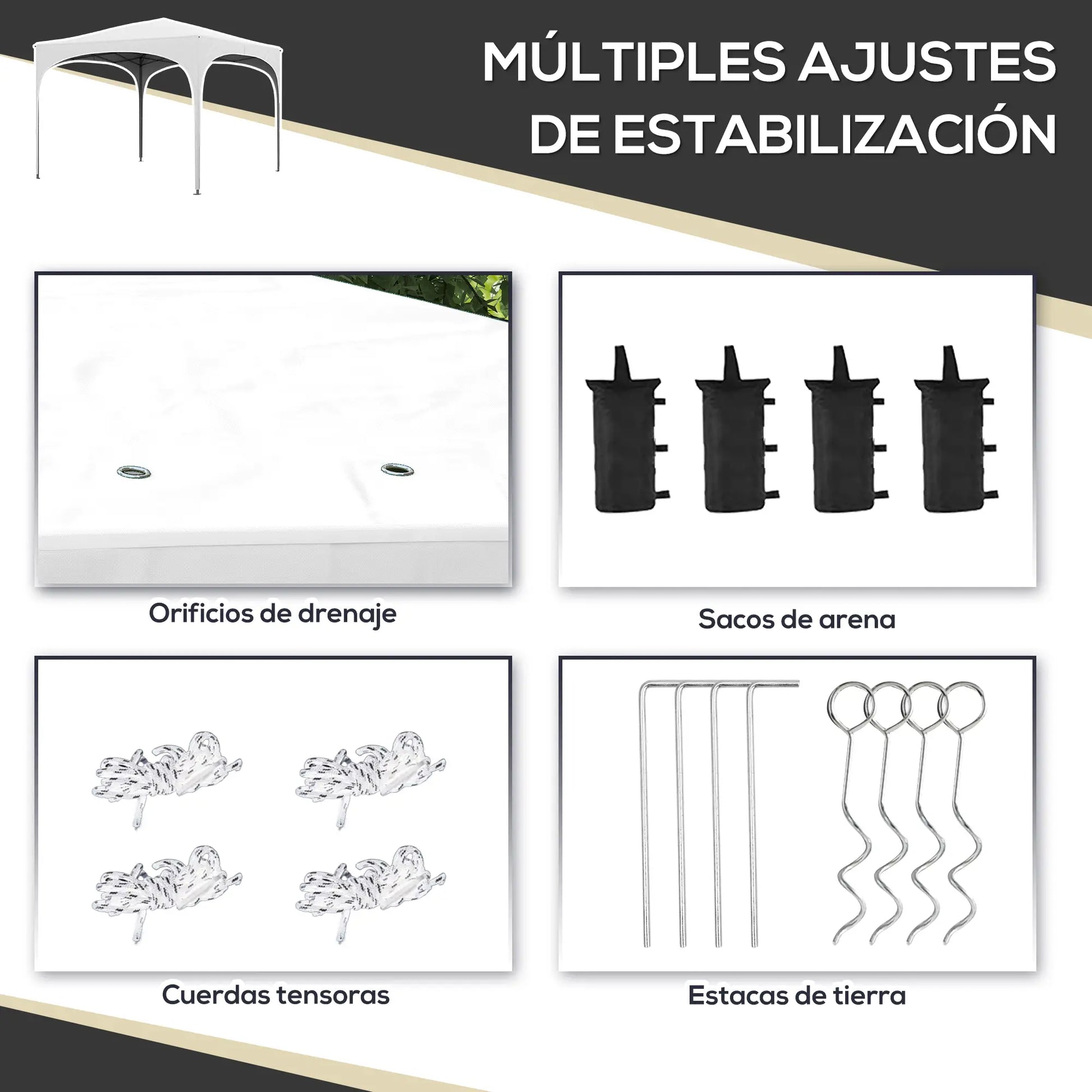 CENADOR DE JARDÍN PLEGABLE AURORA SHADE 3X3 image 3