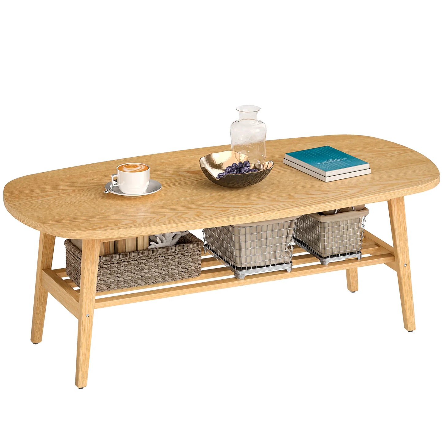 MESA DE CENTRO MODERNA OVALADA NORDIC OPEN image 6