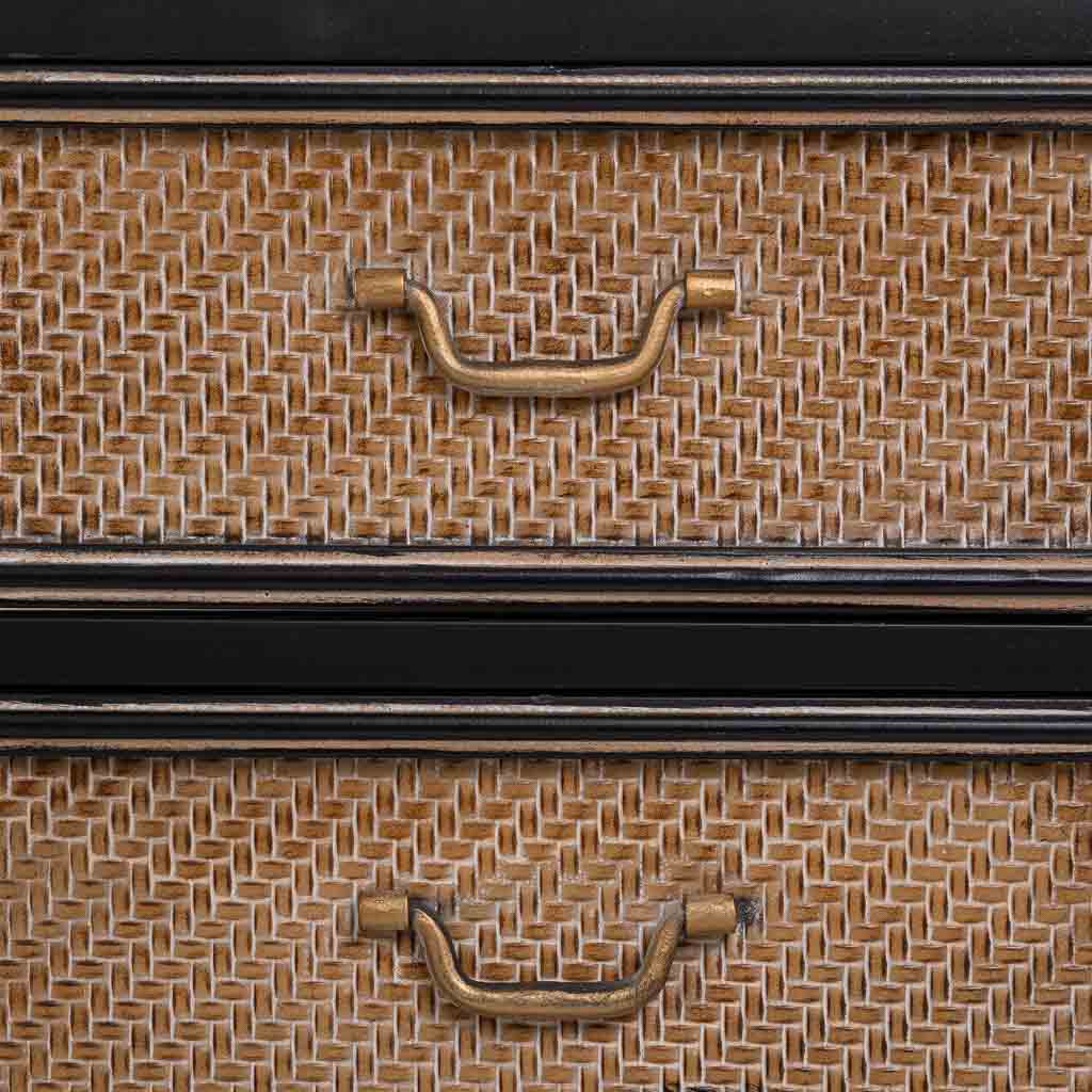 KIT APARADOR ALKA DE METAL MARRÓN CON 2 PUERTAS Y 3 CAJONES image 7