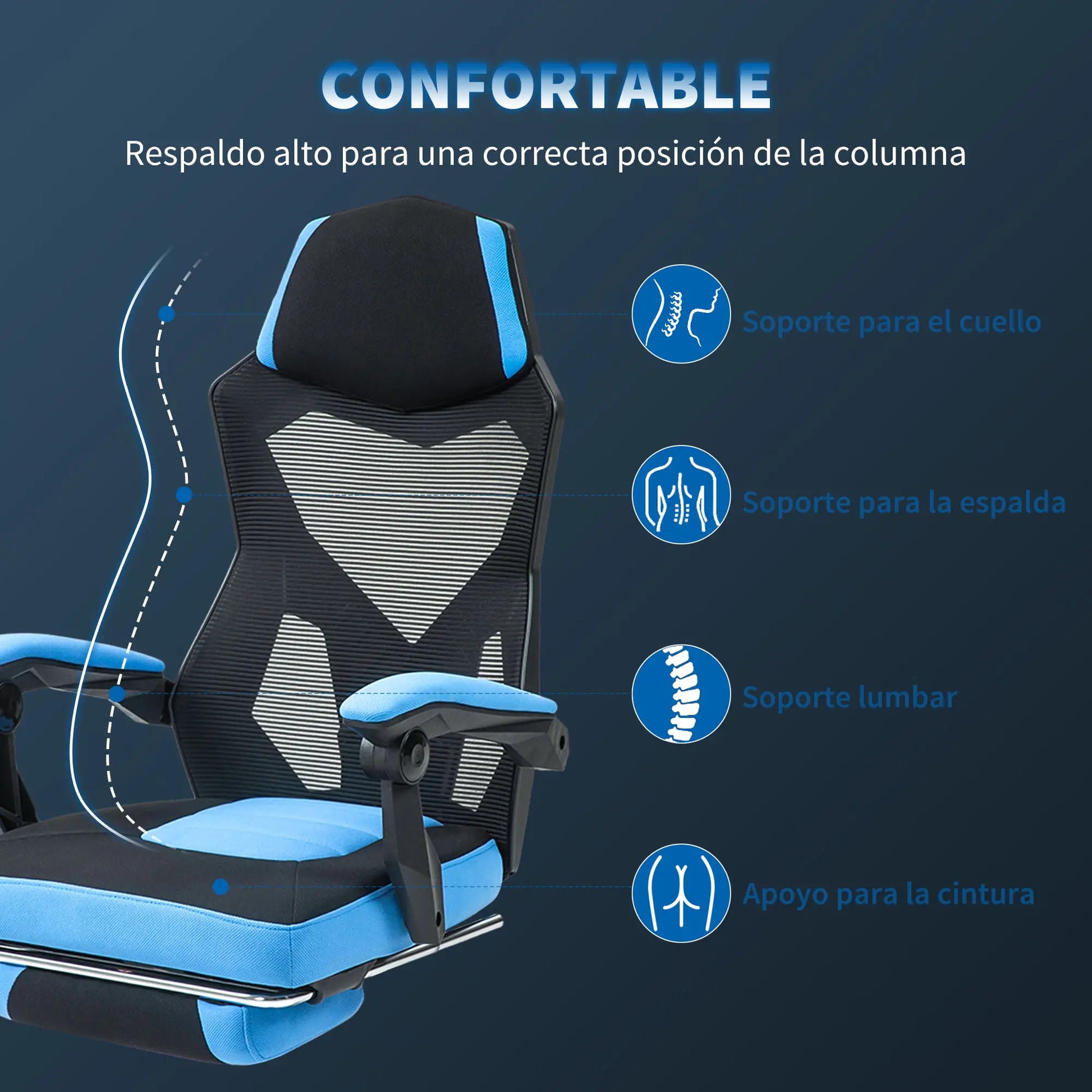 SILLA GAMING MODELO BLUEFLEX PRO image 2