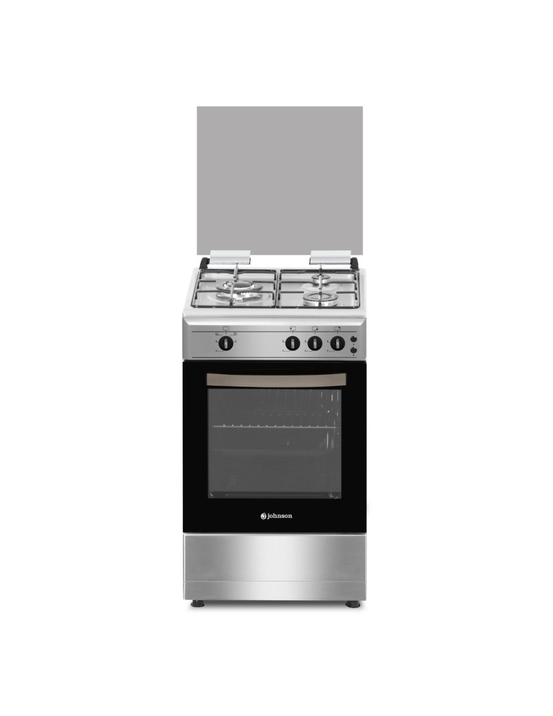 🔥 Cocina de Gas Johnson COCI50G3X1 Inox – 50 cm con Horno y 3 Fuegos