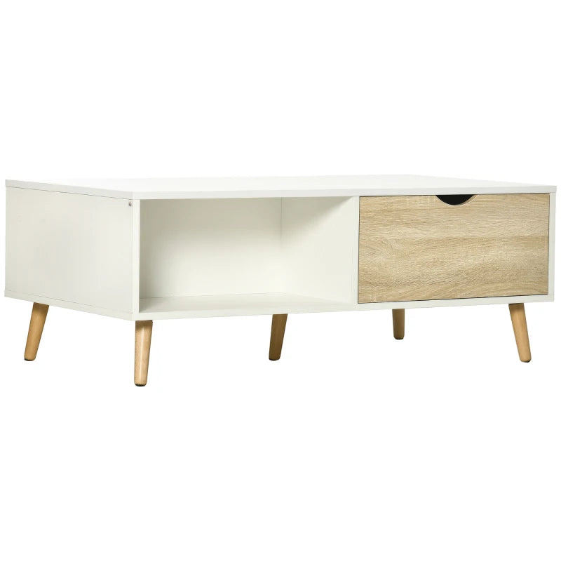 MESA NÓRDICA BLANCA CON CAJONES image 1