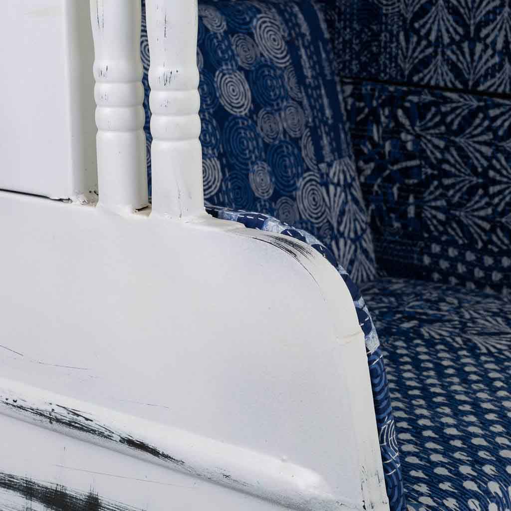 SILLÓN TUK TUK DE METAL BLANCO TAPIZADO image 2