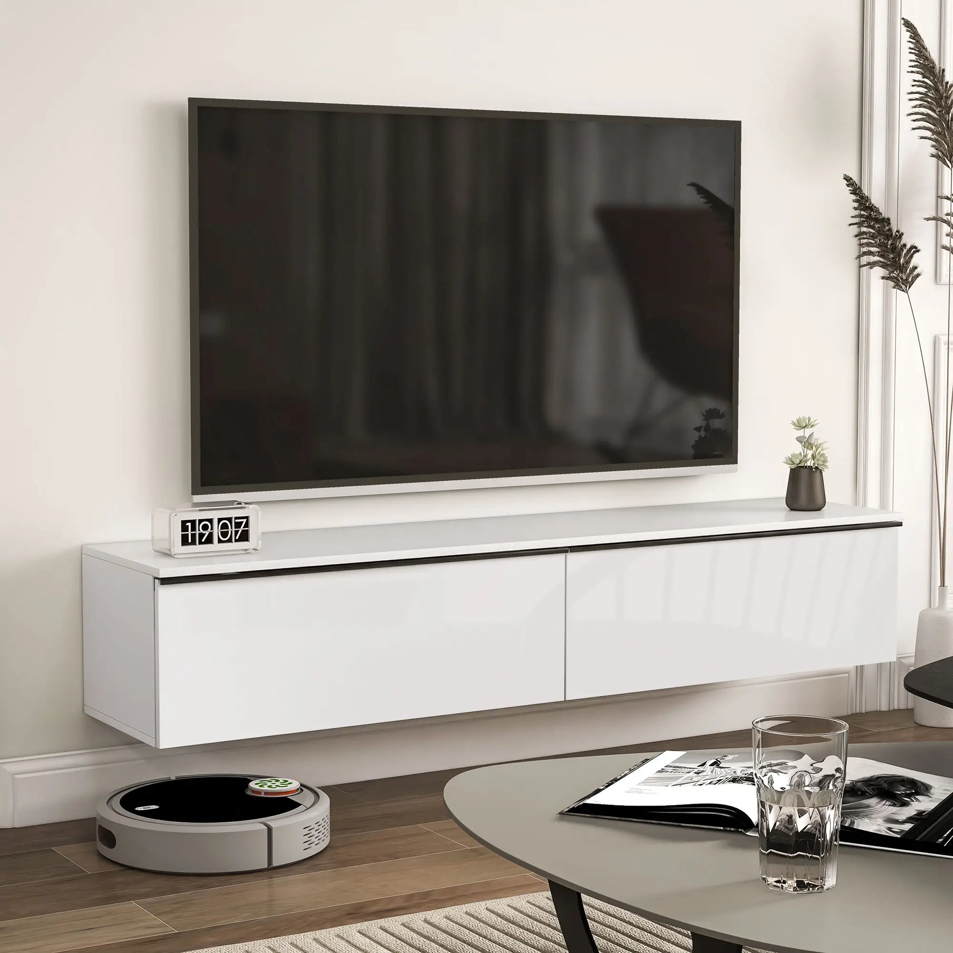 Mueble TV Suspendido Brillante 160 cm image 1