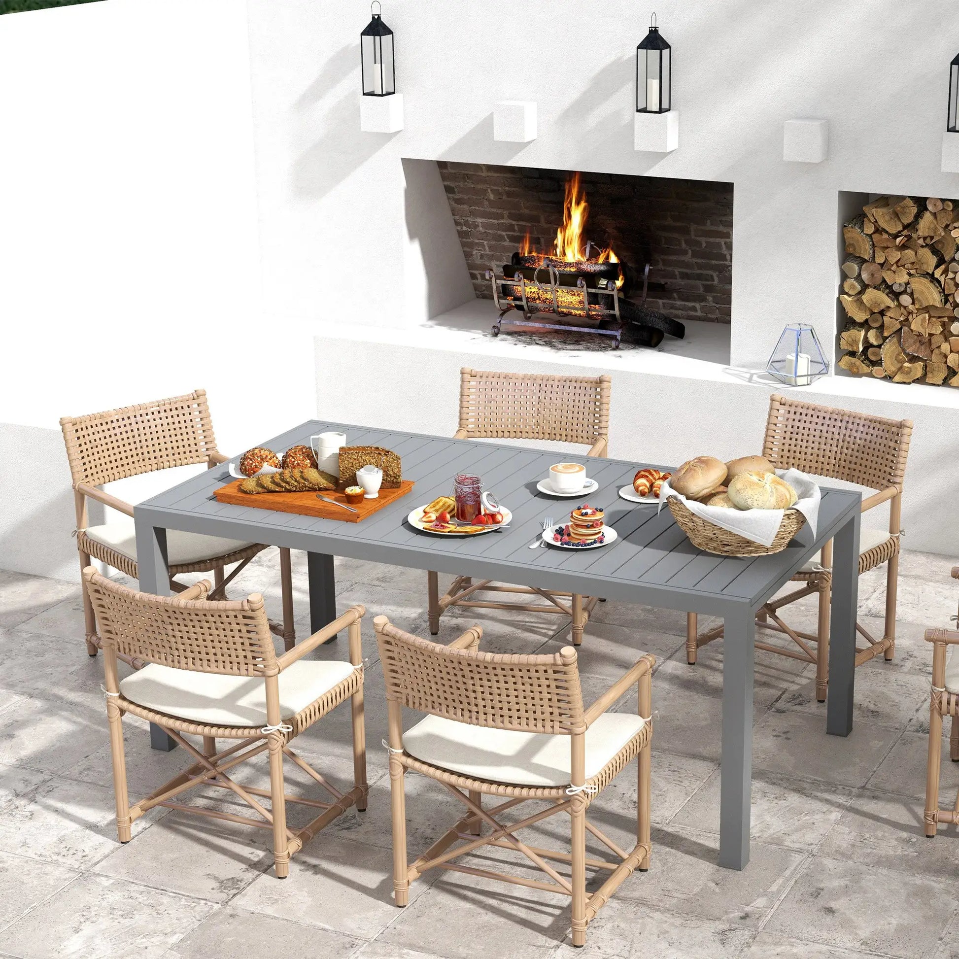 MESA DE COMEDOR EXTERIOR EXTENSIBLE ATENAS 180/240 CM image 7