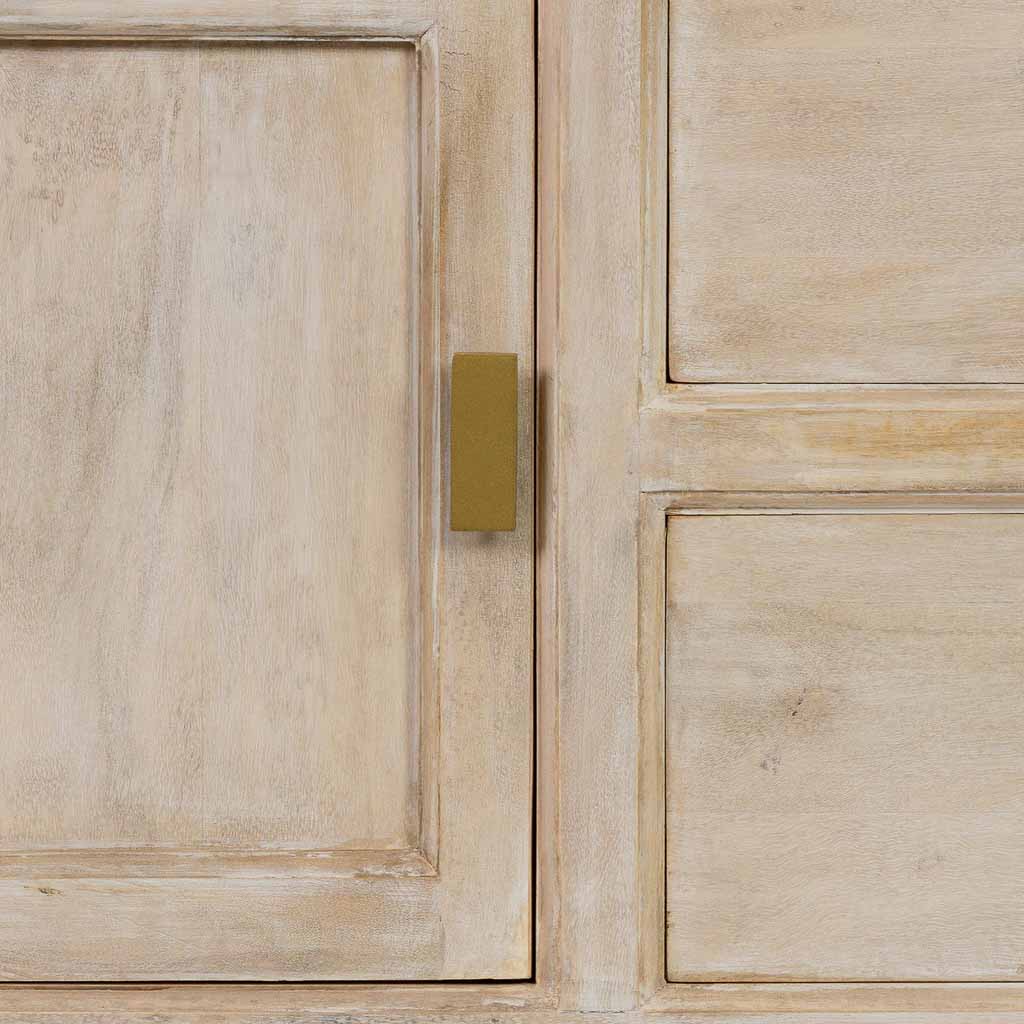 MUEBLE BAJO ALMA DE MADERA BLANCA 2 PUERTAS + 2 CAJONES image 3