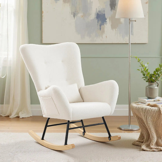 MECEDORA MODELO NORDIC TEDDY – BUTACA MECEDORA TAPIZADA image 0