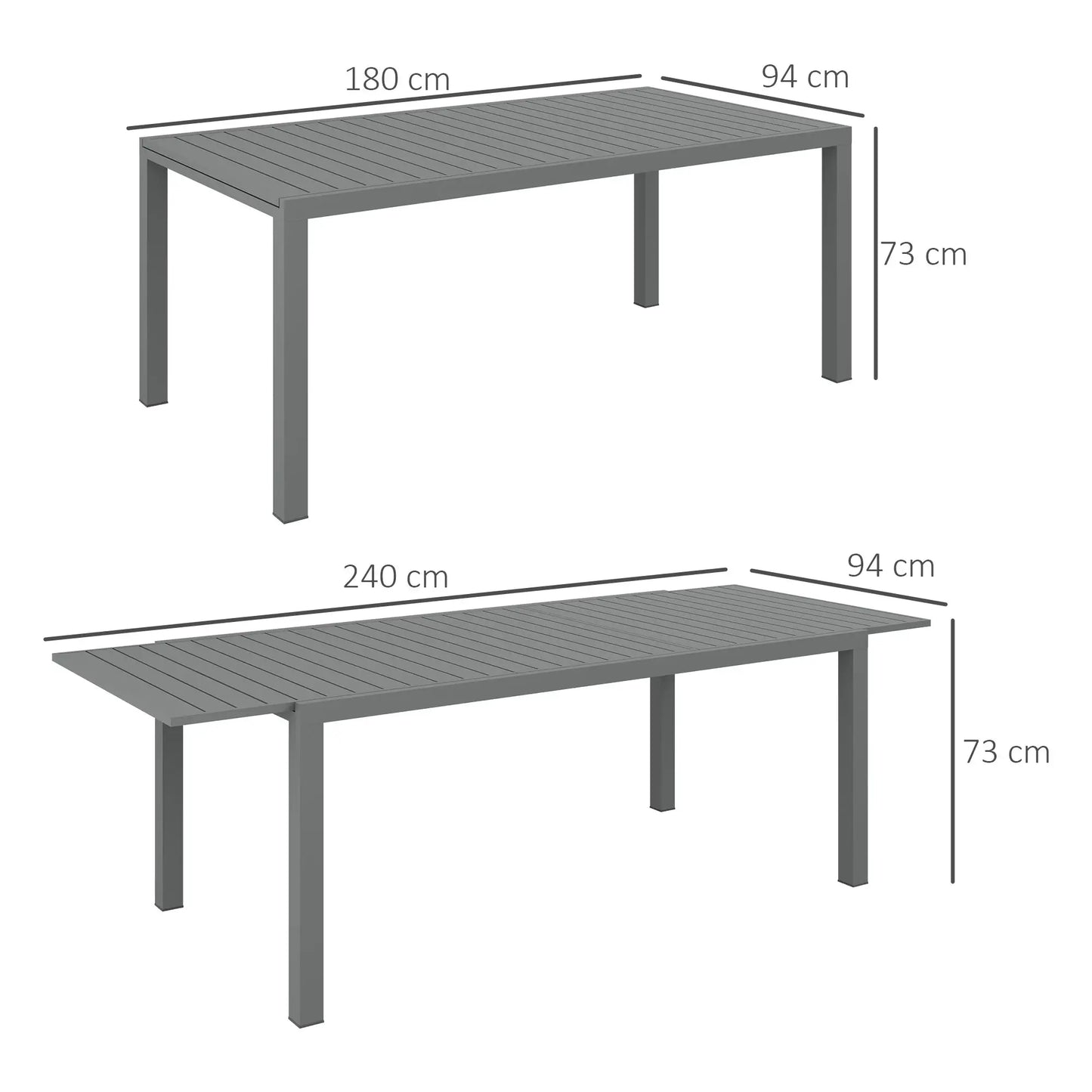 MESA DE COMEDOR EXTERIOR EXTENSIBLE ATENAS 180/240 CM image 5