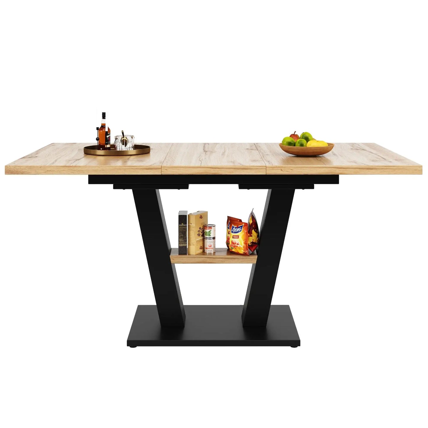 MESA DE COMEDOR EXTENSIBLE ARDEA V CON PATAS EN V image 4