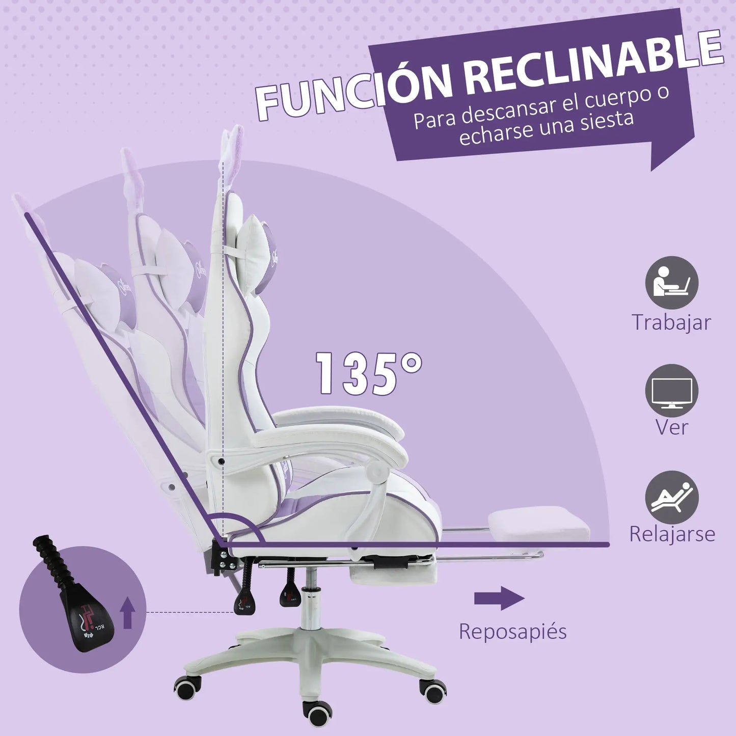 SILLA GAMER MODELO PURPLEBUNNY image 1