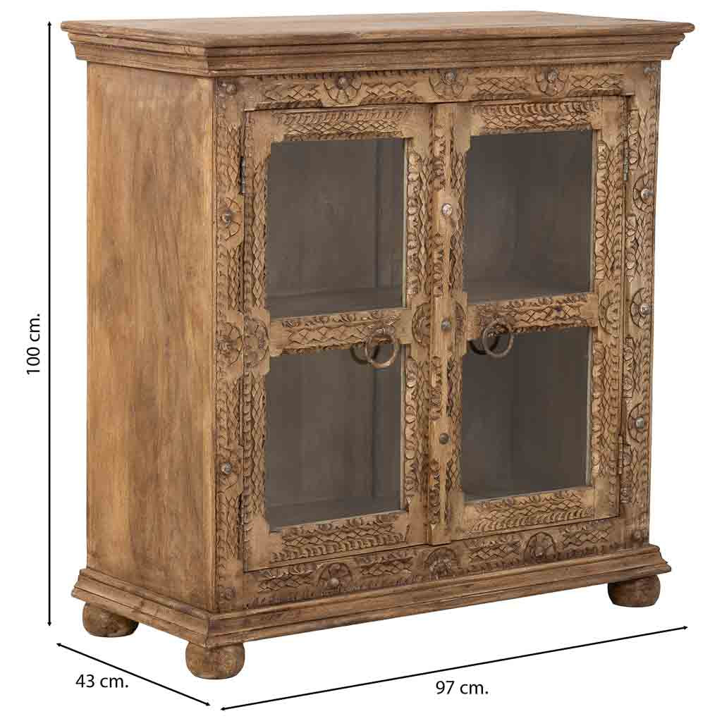 APARADOR DALIAN BROWN ARTESANAL 2 PUERTAS image 4