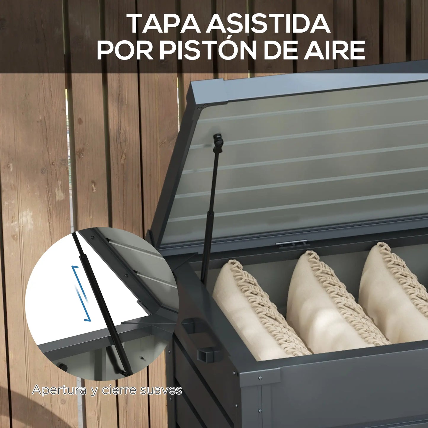 BAÚL DE EXTERIOR DE ACERO GALVANIZADO CON RUEDAS 311 L – MODELO TITAN image 4