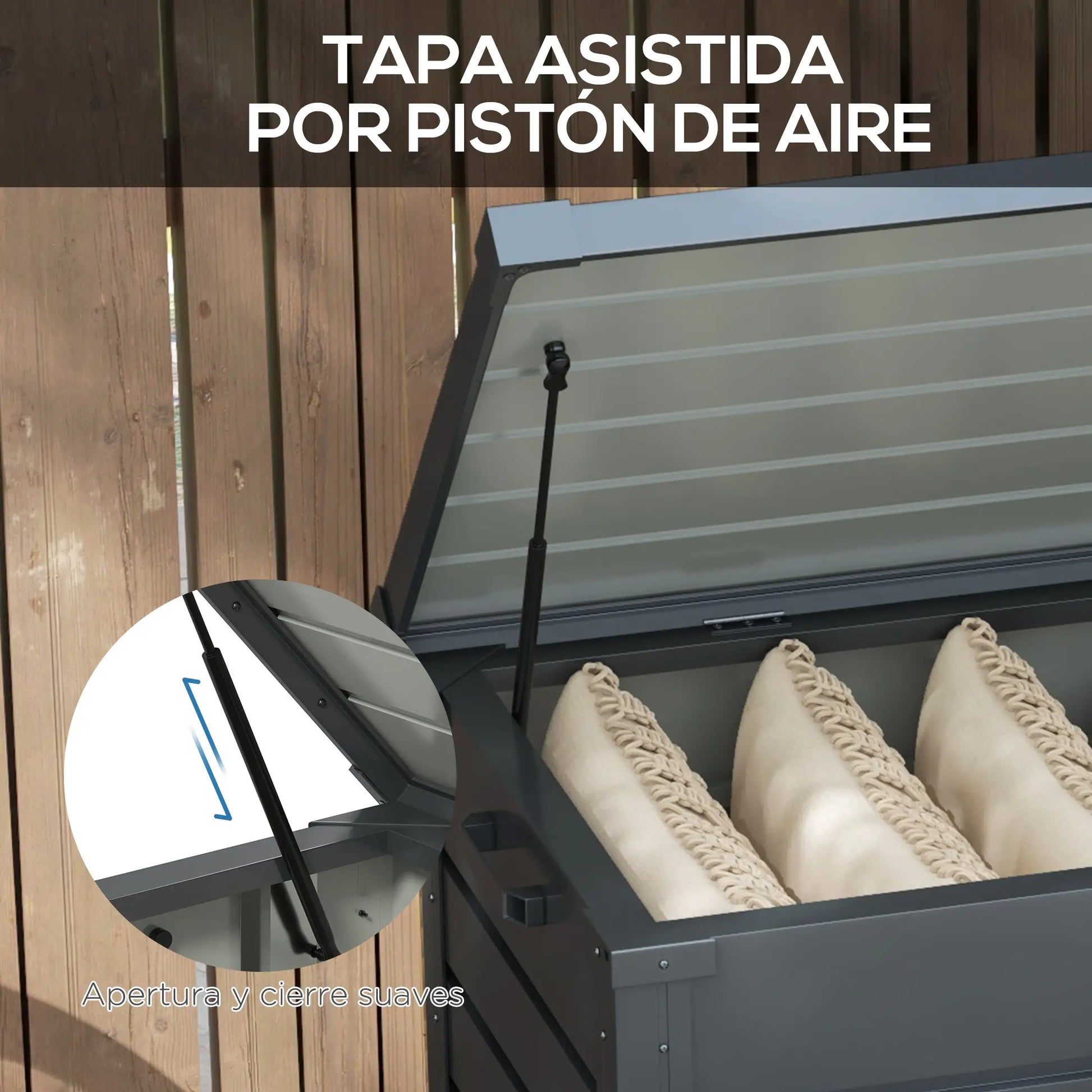 BAÚL DE EXTERIOR DE ACERO GALVANIZADO CON RUEDAS 311 L – MODELO TITAN image 4
