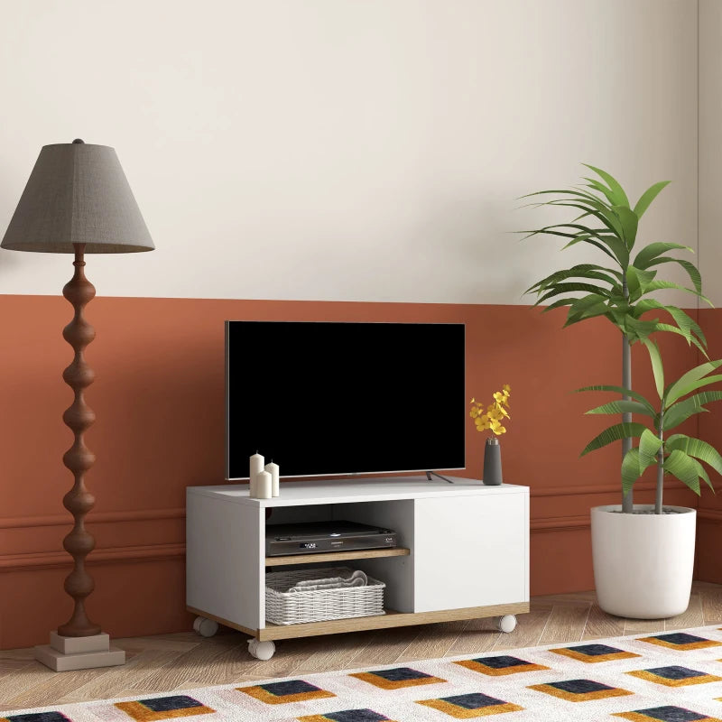 MUEBLE TV CON RUEDAS BLANCO image 0