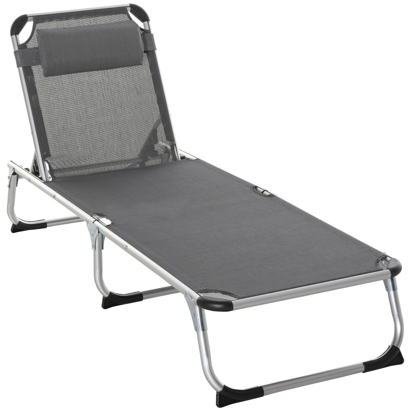 TUMBONA DE JARDÍN PLEGABLE RECLINABLE ALU RELAX PRO GRIS image 4