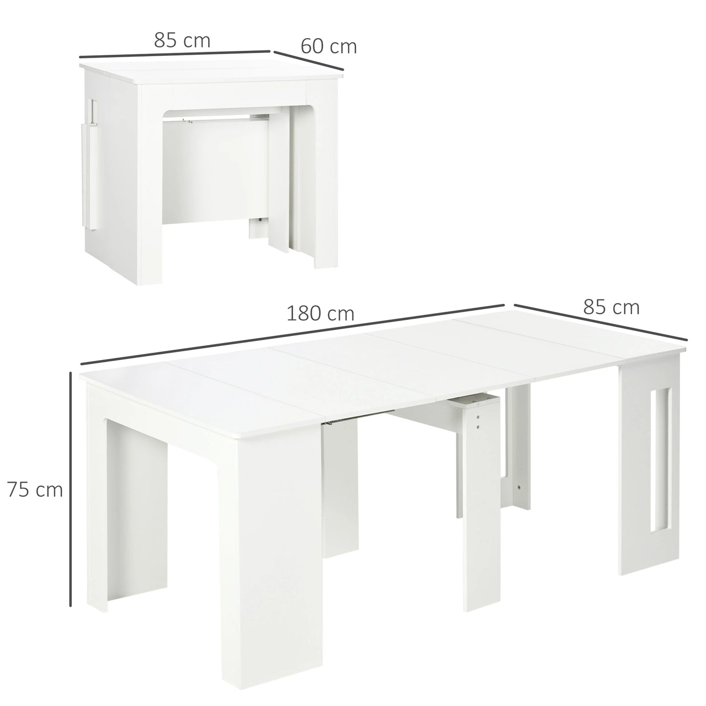 MESA DE COMEDOR EXTENSIBLE BLANCA 4-6 PERSONAS – MODELO ALHAMBRA image 4