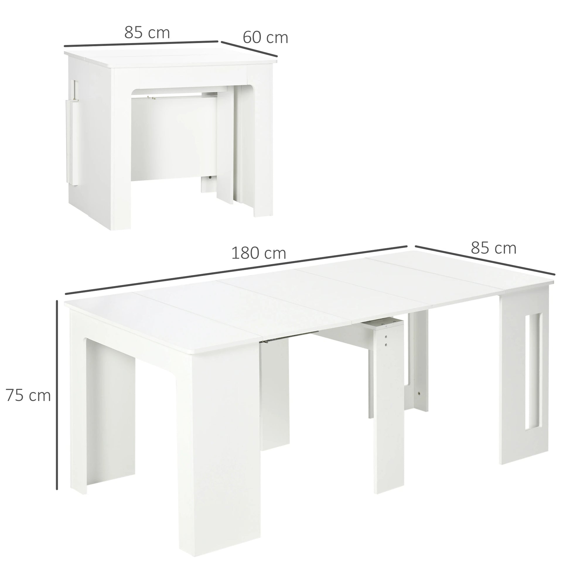MESA DE COMEDOR EXTENSIBLE BLANCA 4-6 PERSONAS – MODELO ALHAMBRA image 4