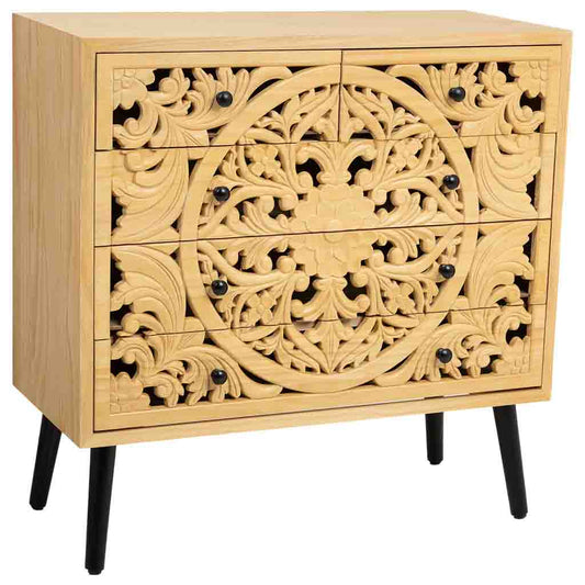 CÓMODA DE MADERA MARRÓN – COLECCIÓN DAVIS (5 CAJONES) image 0