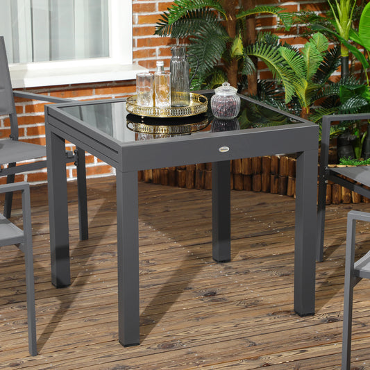 MESA DE JARDÍN EXTENSIBLE ALUMINIO NEGRO MODELO BAHÍA image 0