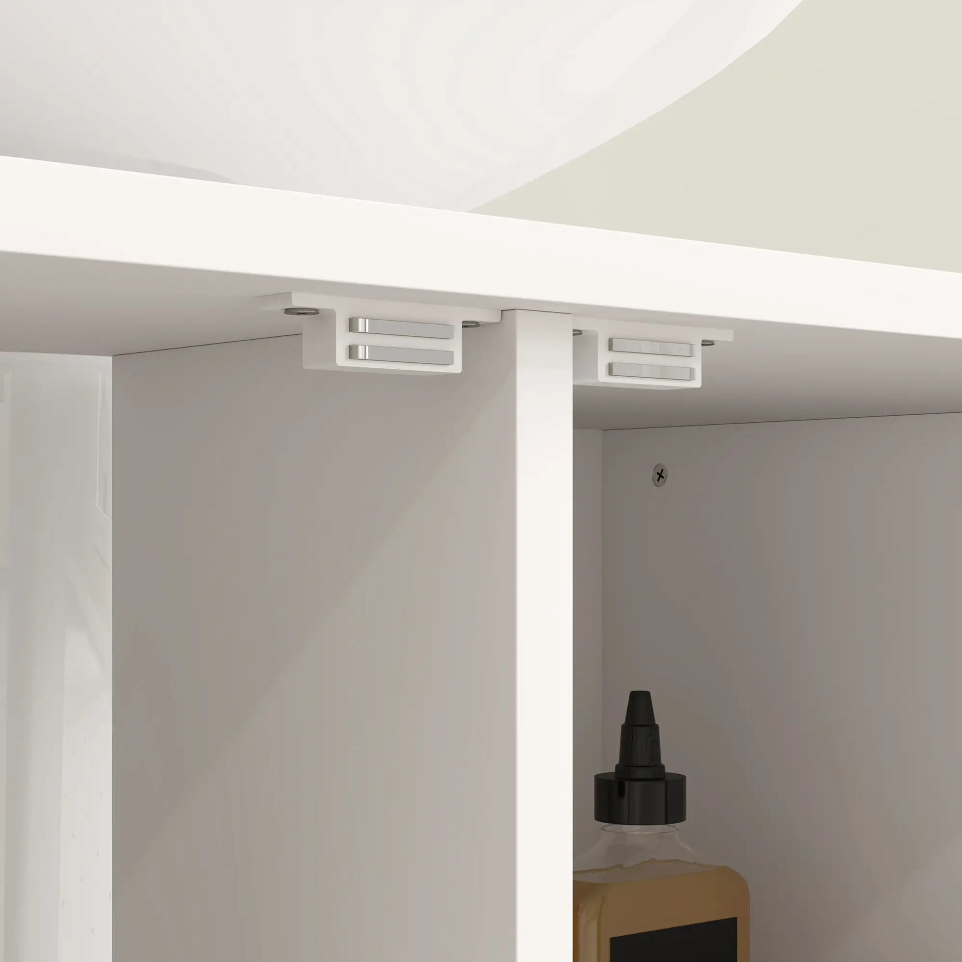 MUEBLE BAJO LAVABO LUNARA 80 CREMA Y NOGAL image 9