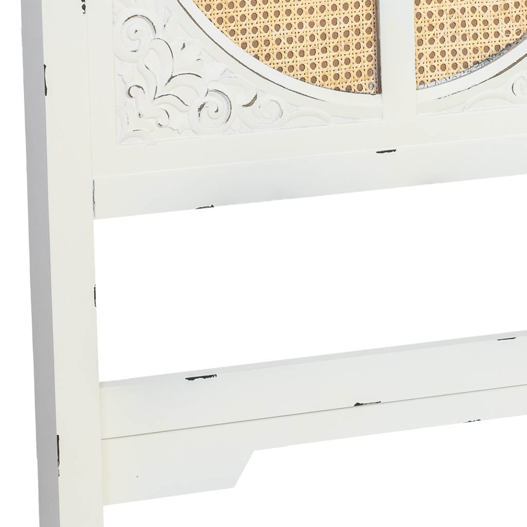 CABECERO DE CAMA ALIKA DE MADERA CON REJILLA BLANCO image 3