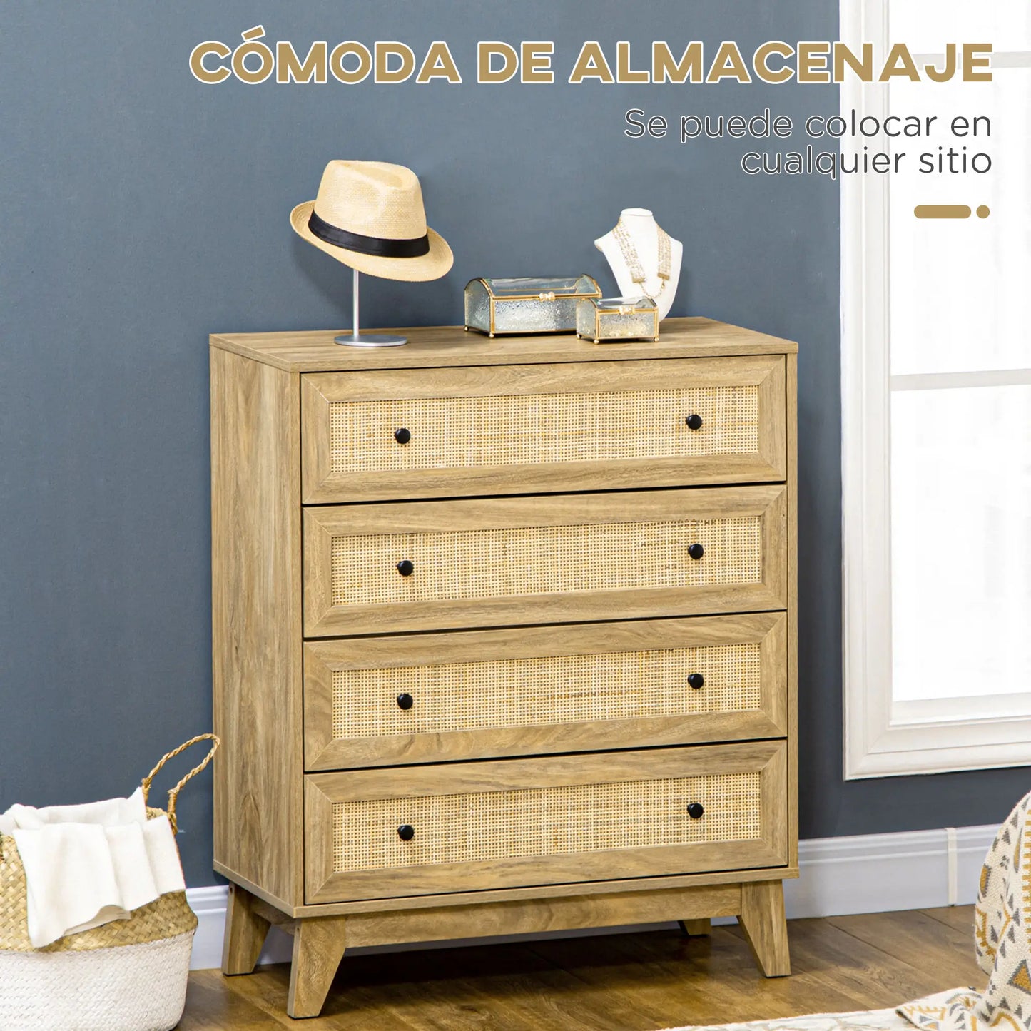 CÓMODA RATTAN NATURE 4C image 3