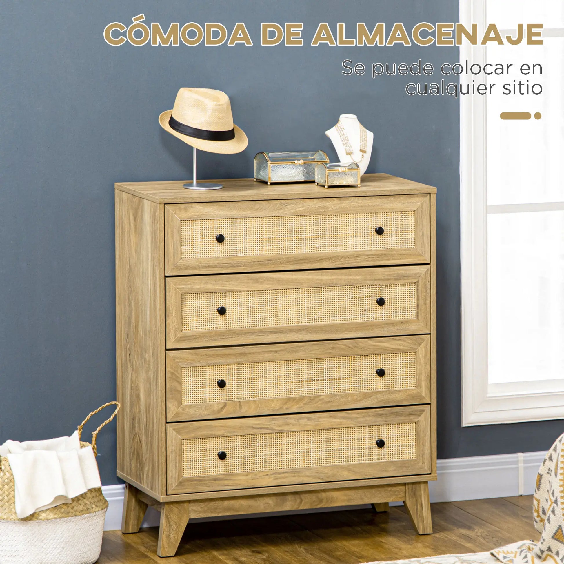 CÓMODA RATTAN NATURE 4C image 3
