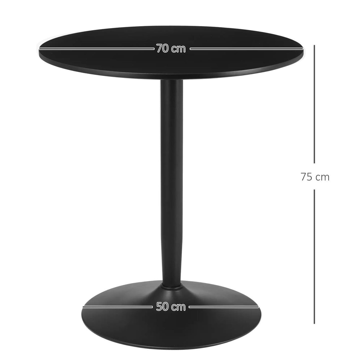 MESA DE COMEDOR REDONDA 80 CM BLANCA O NEGRA – MODELO NÁPOLES image 3