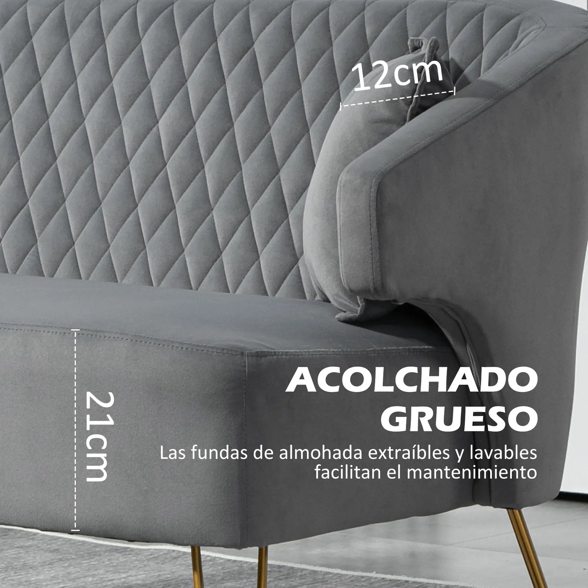 SOFÁ 2 PLAZAS MODELO ÉLITE VELVET image 1