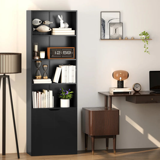 📚 Librería Vertical NEXUS – 6 Niveles con Puerta 180 cm