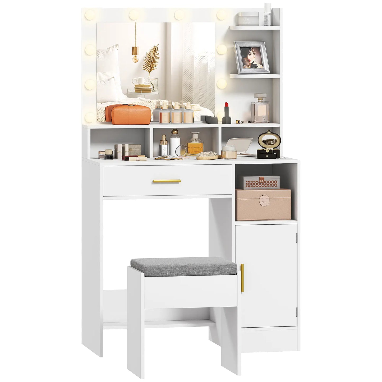 TOCADOR HOLLYGLAM WHITE LED image 6