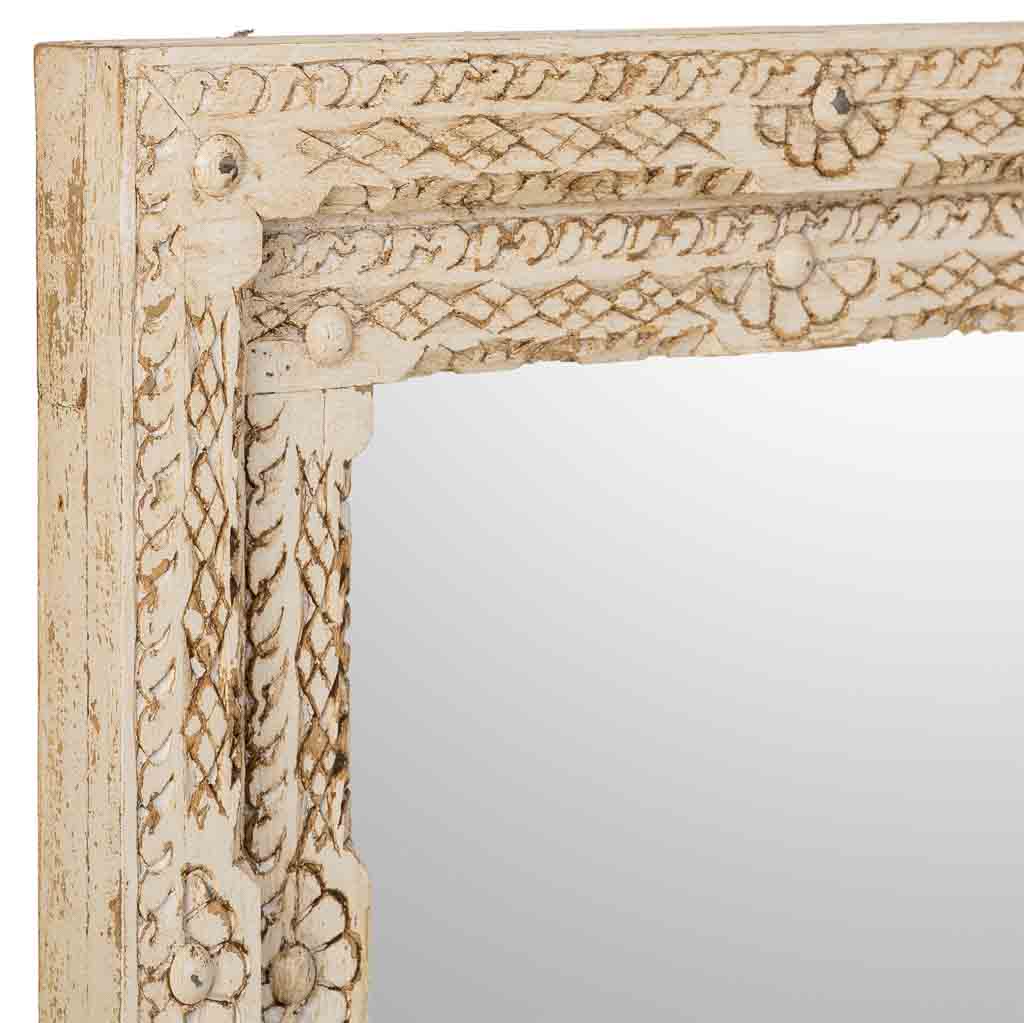 ESPEJO DALIAN ARTESANAL BLANCO DE MADERA image 3