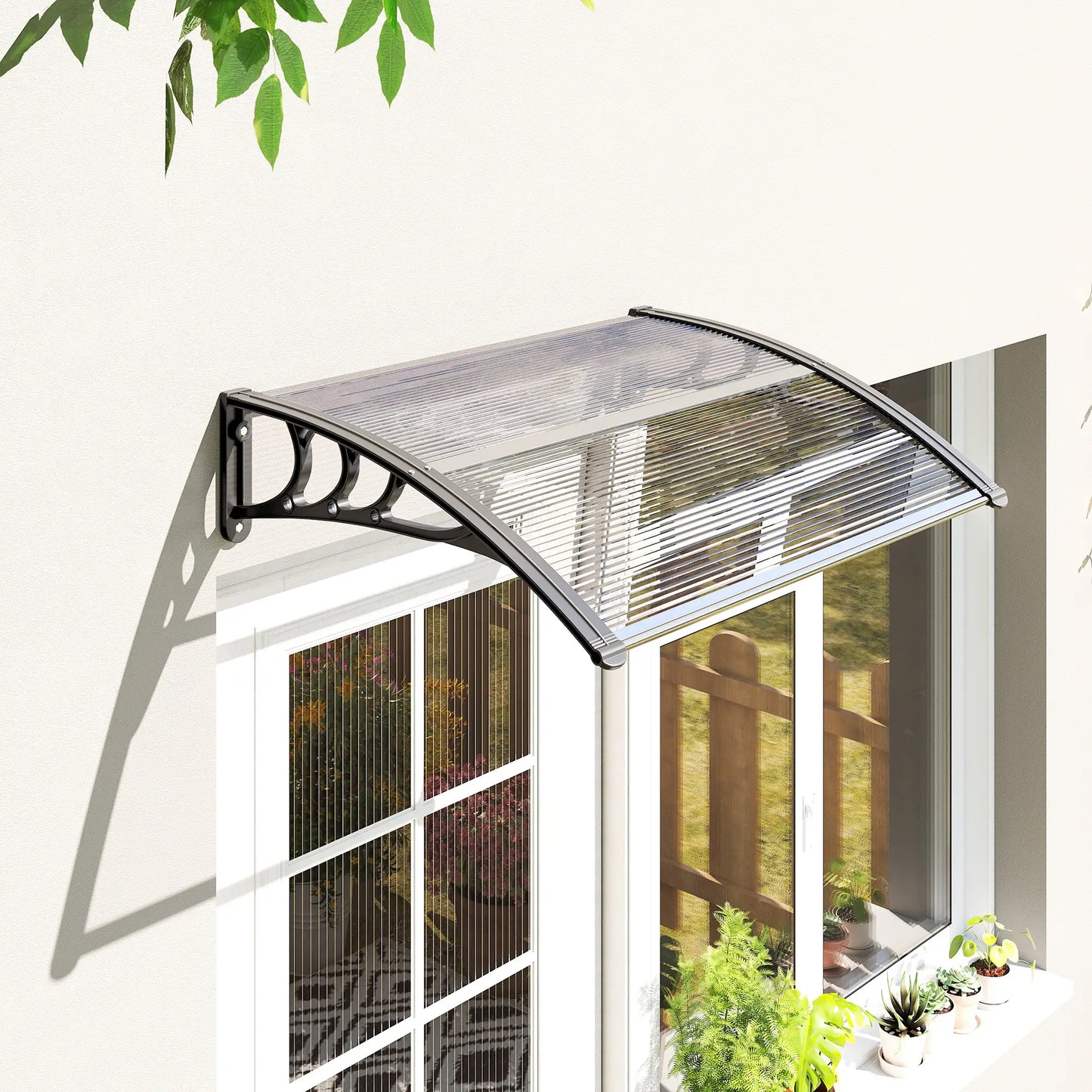 MARQUESINA EXTERIOR AURORA CLEAR PARA PUERTA Y VENTANA image 0