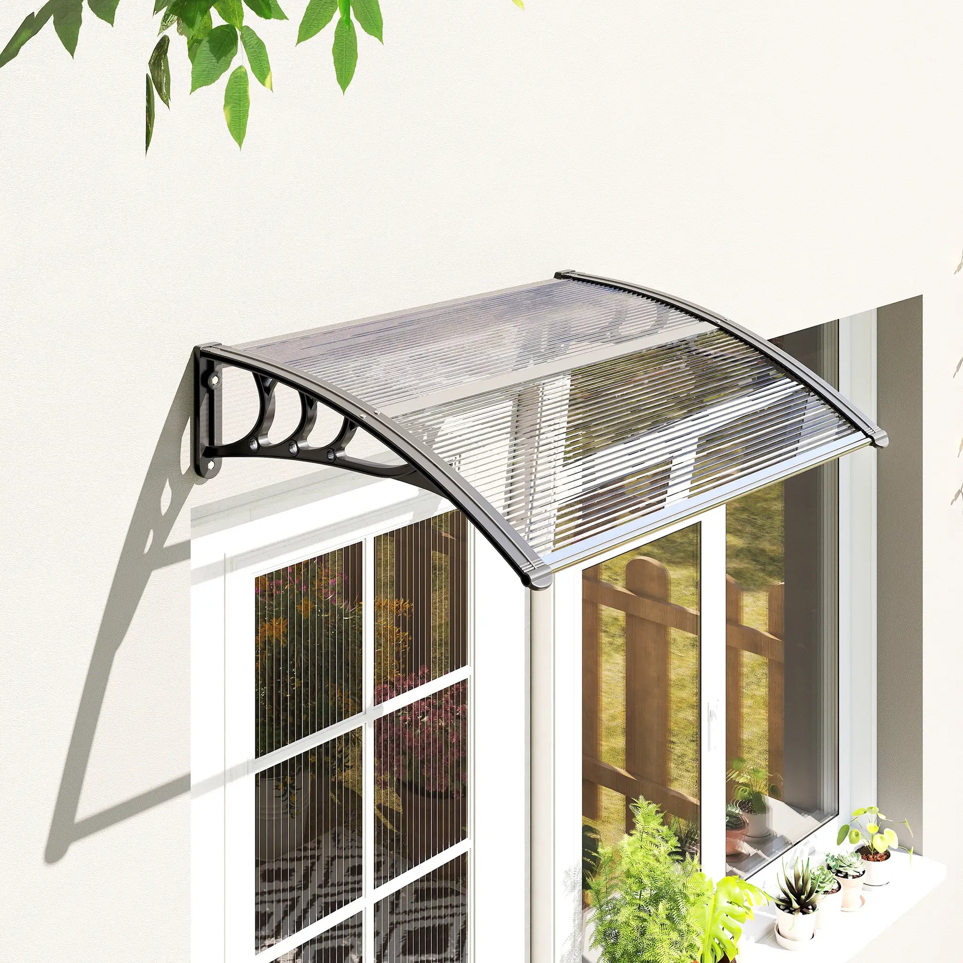 MARQUESINA EXTERIOR AURORA CLEAR PARA PUERTA Y VENTANA image 0