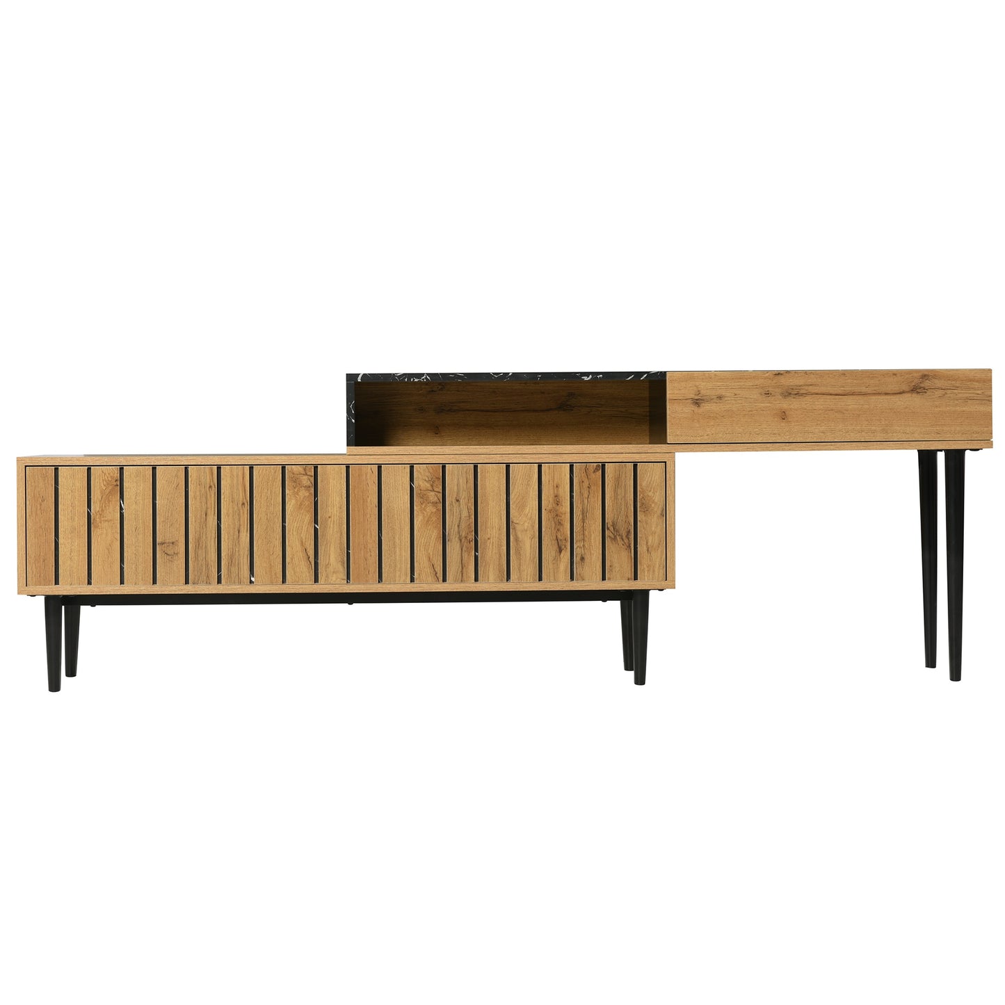MUEBLE TV MODERNO DISEÑO MÁRMOL & VETADO MADERA image 4