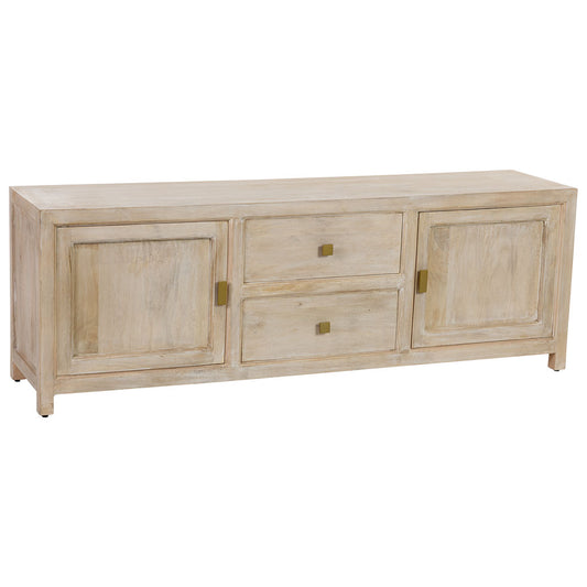 MUEBLE BAJO ALMA DE MADERA BLANCA 2 PUERTAS + 2 CAJONES image 0