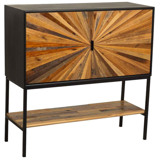 APARADOR TAKI DE MADERA RECUPERADA NEGRA image 0